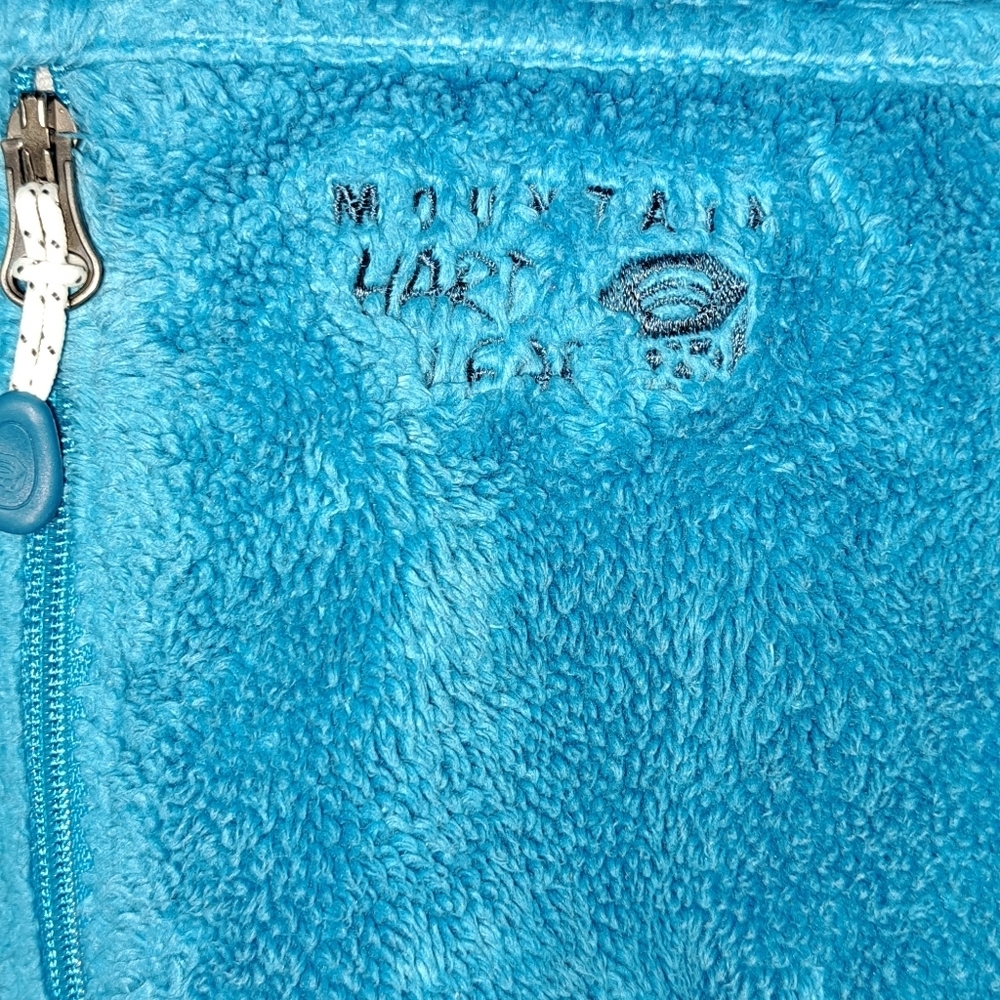 Mountain HardWear Women's Fleece Fill Zip Adjustable Blue Pockets Size Medium - Picture 2 of 12